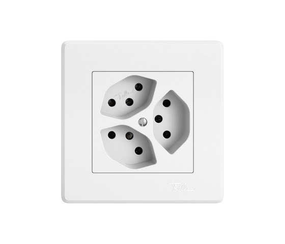 Switches, push buttons and sockets | EDIZIO.liv Triple socket outlet type 13 switched | Swiss sockets | Feller