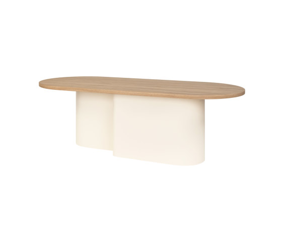 Looi Coffee Table | Piazza Beige, Oak Top | Coffee tables | noo.ma