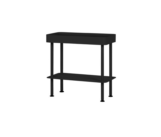 Table console Nolle - 2 niveaux | Noir volcan | Tables d'appoint | noo.ma