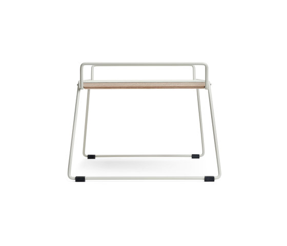 Bloch | Tray and Table, pebble grey RAL 7032 / mint | Plateaux | Magazin®