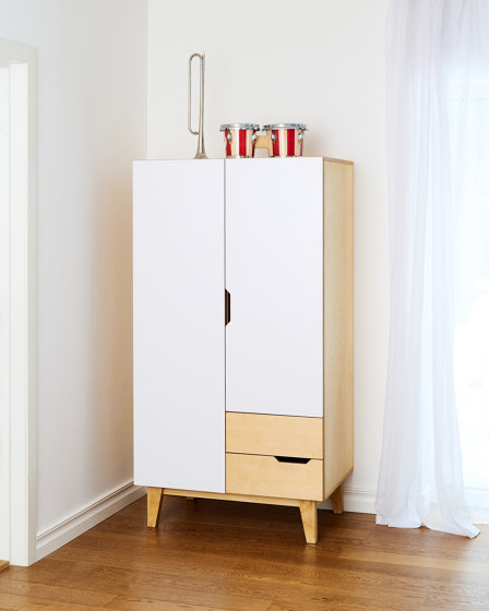Wardrobe HUH with 2 doors and 2 drawers | Cabinets | Radis Furniture