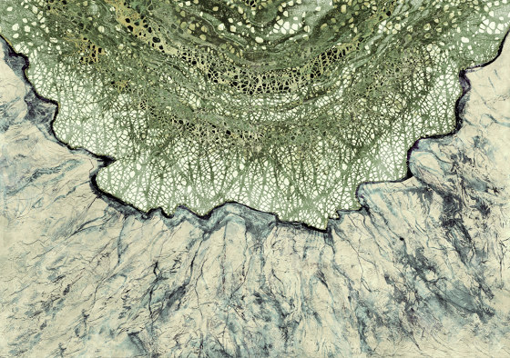 Breathing texture | Geode_pale green | Wall coverings / wallpapers | Walls beyond