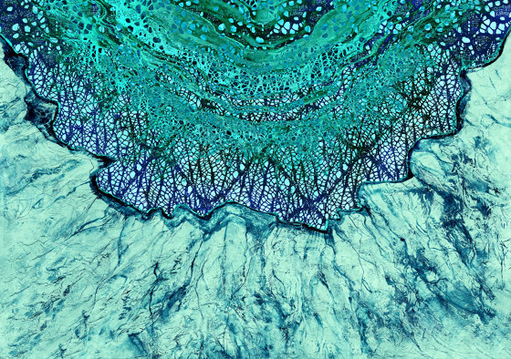 Breathing texture | Geode_turquoise | Wandbeläge / Tapeten | Walls beyond