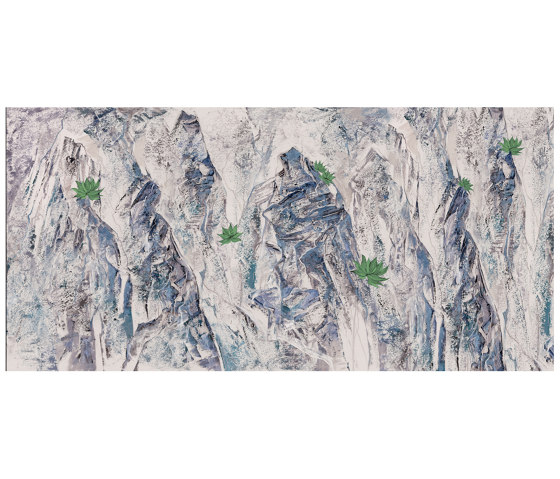 Breathing texture | Rare mountain flowers_pastel blue | Wandbeläge / Tapeten | Walls beyond