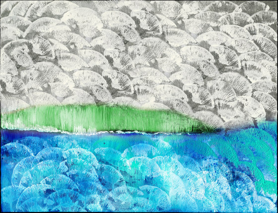 Breathing texture | Secret bay_turquoise | Wandbeläge / Tapeten | Walls beyond