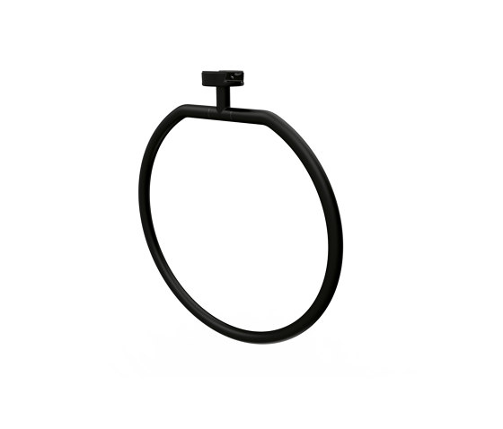 Leev | Porte-serviette anneau Noir | Porte-serviettes | Geesa