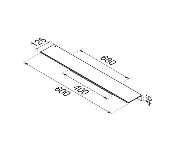 Leev | Bathroom shelf 80 cm Black with towel rail 40 cm Chrome | Towel rails | Geesa