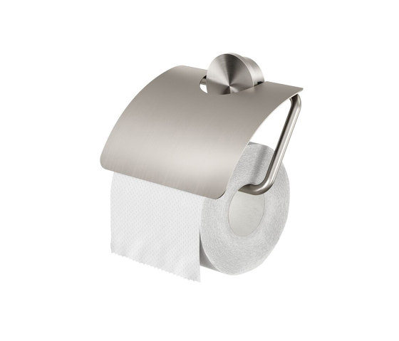 Opal Brushed stainless steel | Toilettenpapierhalter mit Deckel Edelstahl gebürstet | Toilettenpapierhalter | Geesa