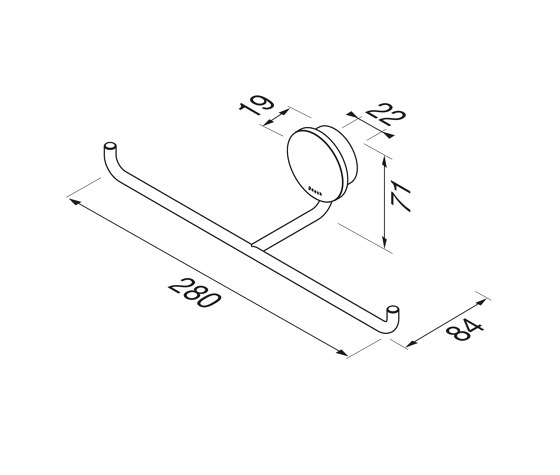 Opal Chrome | Toilet roll holder double Chrome | Paper roll holders | Geesa