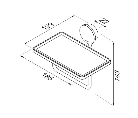 Opal Chrome | Porte-rouleau papier toilette avec tablette Chrome | Distributeurs de papier toilette | Geesa
