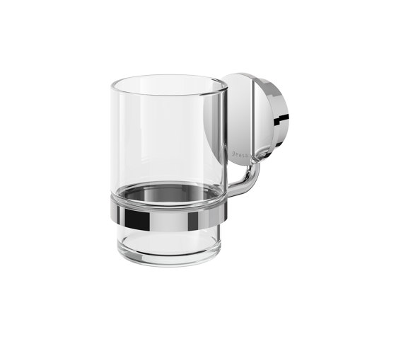 Opal Chrome ABS | Glass holder with glass ABS Chrome | Toothbrush holders | Geesa