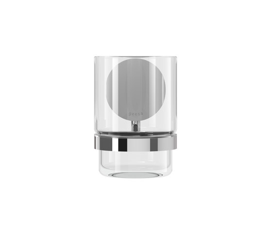 Opal Chrome ABS | Glashalter mit Glas ABS Chrom | Zahnbürstenhalter | Geesa