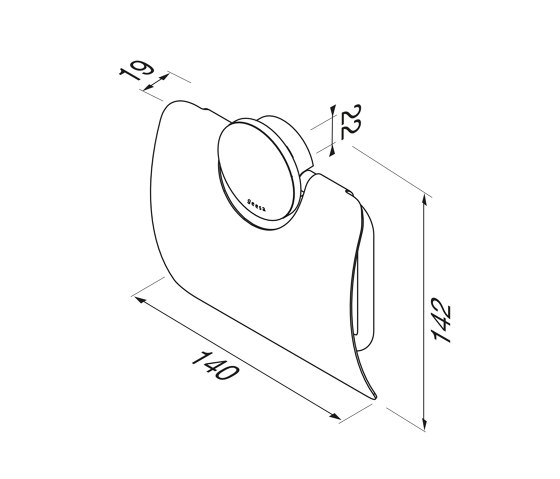 Opal Chrome ABS | Toilettenpapierhalter mit Deckel ABS Chrom | Toilettenpapierhalter | Geesa