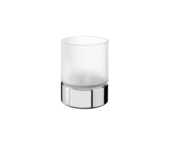 Mito Tabletop tumbler holder with satined glass tumbler | Toothbrush holders | Inda