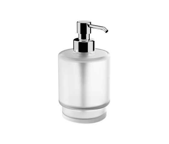 Mito Distributeur de savon en verre brossé avec distributeur en finition, pour arts. A2010N | Distributeurs de savon / lotion | Inda