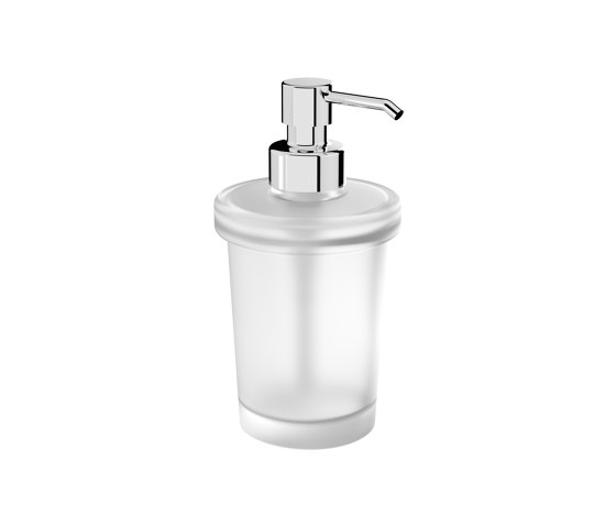 Gealuna Dosi"cador de jabón líquido con recipiente de vidrio extraclaro, transparente dispensador en acabado para los art. A1010N | Dosificadores de jabón | Inda