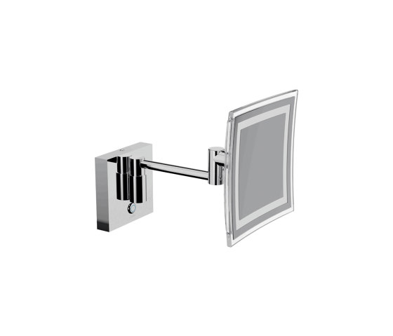 My mirror Wall-mounted magnifying mirror with articulated arm. Touch switch on. Dimmable light color. Direct connection to the mains or with a socket | Bath mirrors | Inda