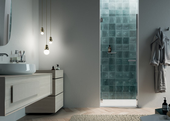 Praia Pivot door for niche | Shower screens | Inda