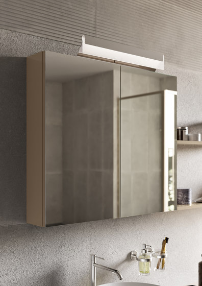 Weekly
Armarios de espejo con 2 puertas batientes H80 cm de espejo interior/externo, 2 estantes | Armarios de baño | Inda