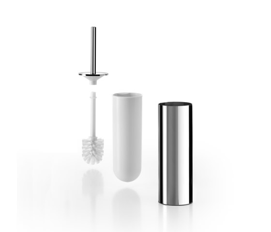 Gealuna Wall-mounted / free-standing toilet brush holder, white spare brush included | Toilet brush holders | Inda