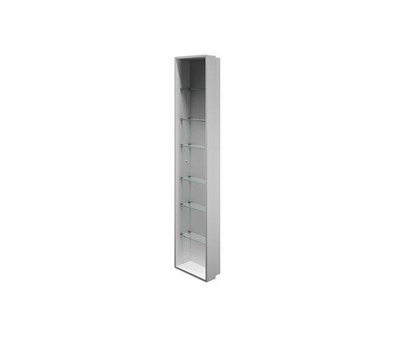 My secret Half built-in modul with glass shelves | Bath shelving | Inda