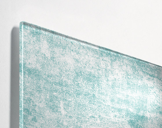 Pizarra de cristal magnética Artverum, diseño Turquoise Wall, mate, 91 x 46 cm | Pizarras / Pizarras de caballete | Sigel