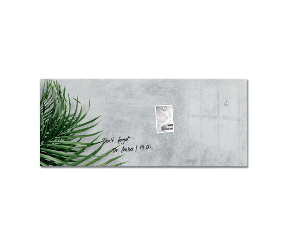 Magnetic Glass Board Artverum, design Botanic, 130 x 55 cm | Flip charts / Writing boards | Sigel