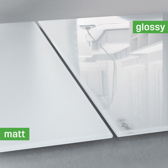Tableau magnétique en verre Artverum, super-blanc, 100 x 65 cm | Chevalets de conférence / tableaux | Sigel