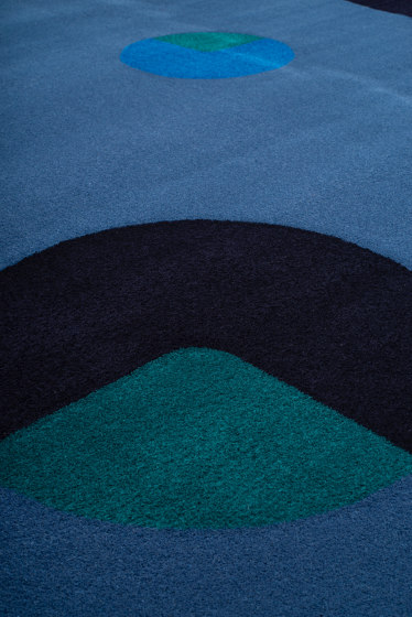 Planets | Rectangular Rug (Blues) | Alfombras / Alfombras de diseño | Softicated