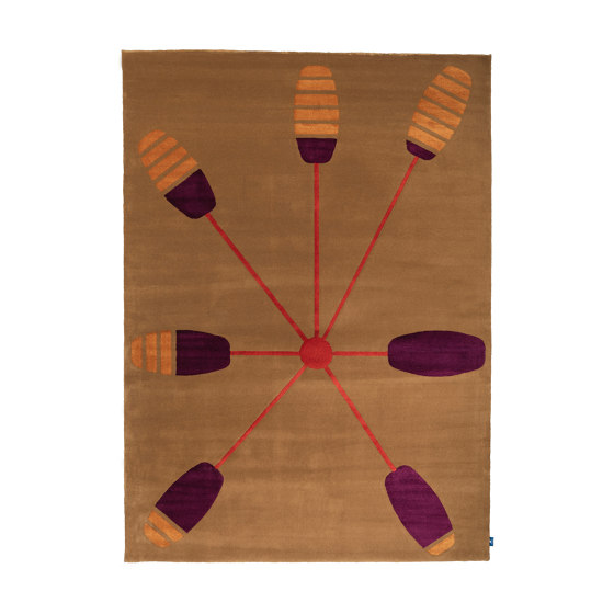 Tinged Leaves | Rectangular Rug (Lush) | Tappeti / Tappeti design | Softicated