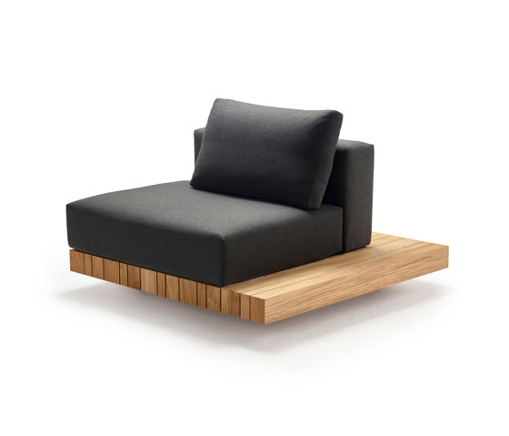 Plateau Lounge L-Module Seat/Back + Side Table | Fauteuils | solpuri
