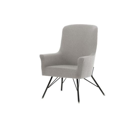 Lucca 4-Fuß-Sessel Metall ohne Kopfstütze | Sessel | Assmann Büromöbel