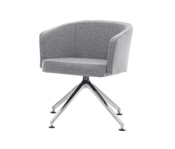 Taranto Chair with 4-star base, metal | Chaises | Assmann Büromöbel