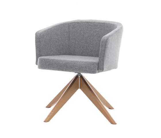 Taranto Chair with 4-star base, wood | Chaises | Assmann Büromöbel