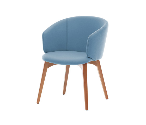 Trento 4-leg chair, wood | Chaises | Assmann Büromöbel