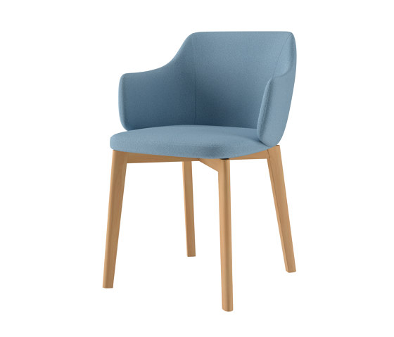Triest Chair with wooden 4-leg base | Sedie | Assmann Büromöbel