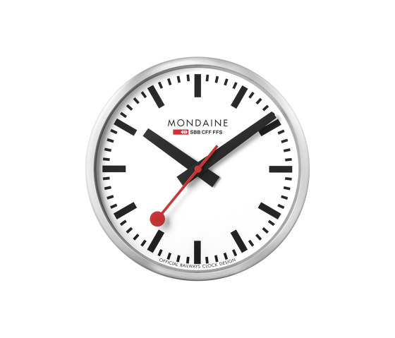 Wall clock, 25 cm, silver kitchen clock | Clocks | Mondaine Watch