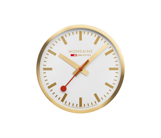 Wall clock, 40cm, golden kitchen clock | Clocks | Mondaine Watch
