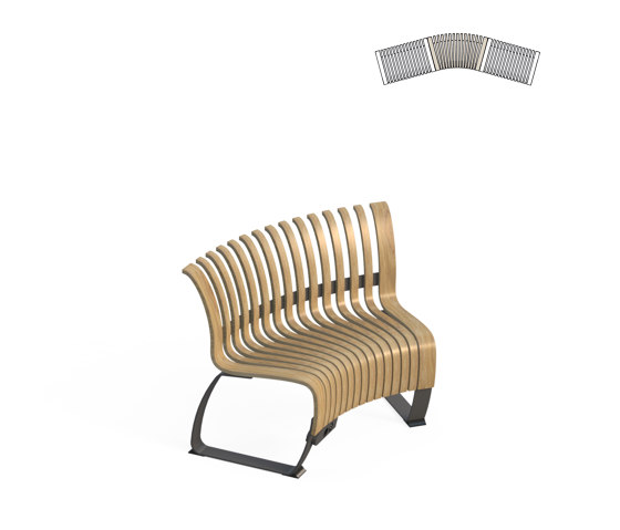 Nova C Back Concave 45° | Benches | Green Furniture Concept