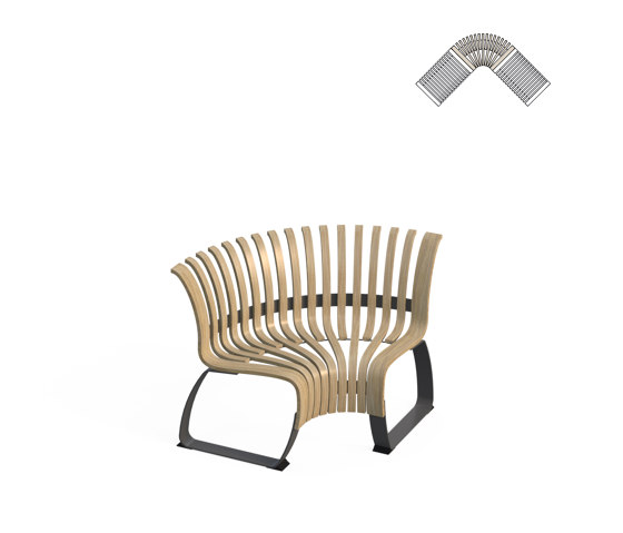 Nova C Back Concave 90° | Sitzbänke | Green Furniture Concept