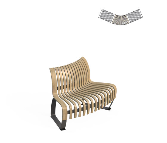 Nova C Back Convex 45° | Bancs | Green Furniture Concept