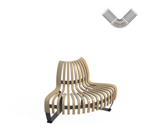 Nova C Back Convex 90° | Sitzbänke | Green Furniture Concept