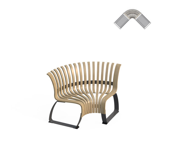 Nova C Back Elevation Concave 90° | Sitzbänke | Green Furniture Concept