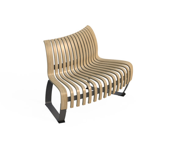 Nova C Back Elevation Convex 45° | Benches | Green Furniture Concept