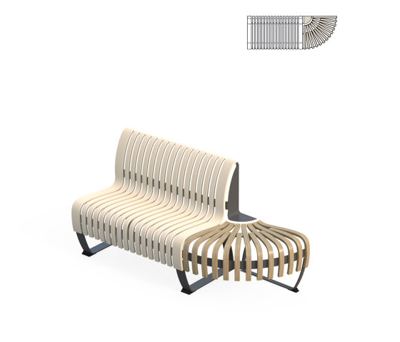 Nova C Back Elevation Endpiece R | Benches | Green Furniture Concept