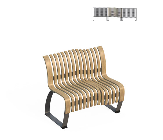 Nova C Back Elevation Step L | Benches | Green Furniture Concept