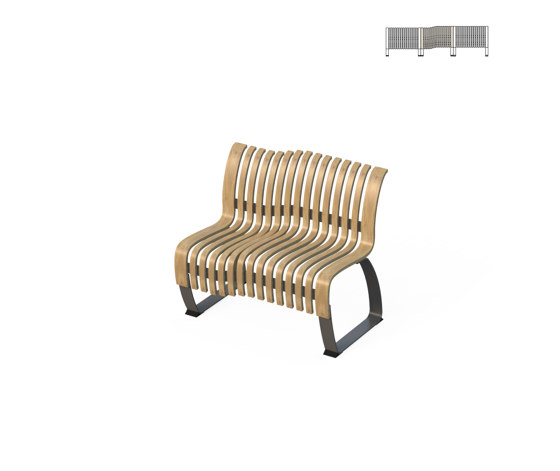 Nova C Back Elevation Step R | Benches | Green Furniture Concept