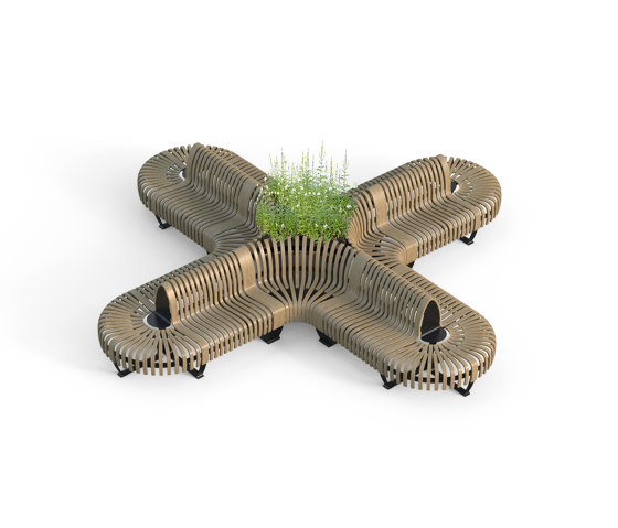 Nova C Crossroad 4 Small configuration | Benches | Green Furniture Concept