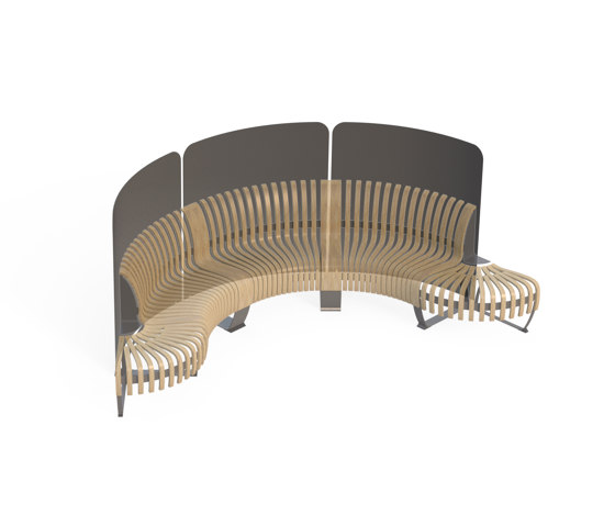 Nova C Divider Concave 45° | Stellwände | Green Furniture Concept