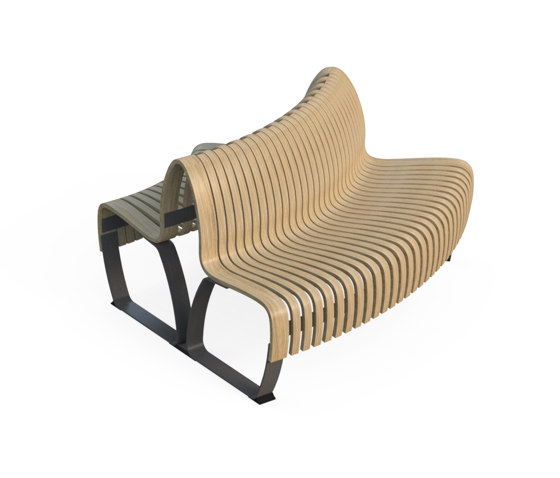 Nova C Double Back 45° | Benches | Green Furniture Concept